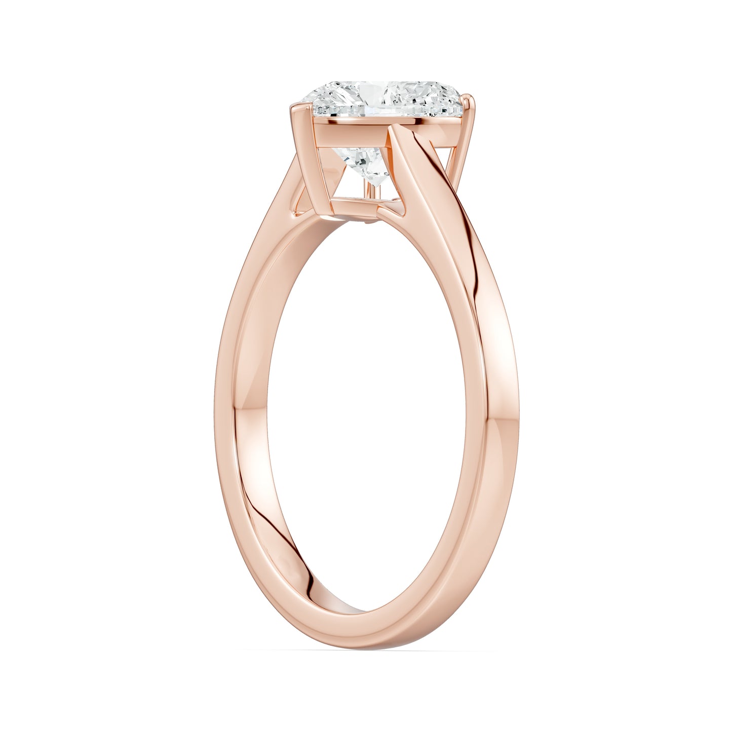 Heart Shape Moissanite Solitaire Engagement Ring