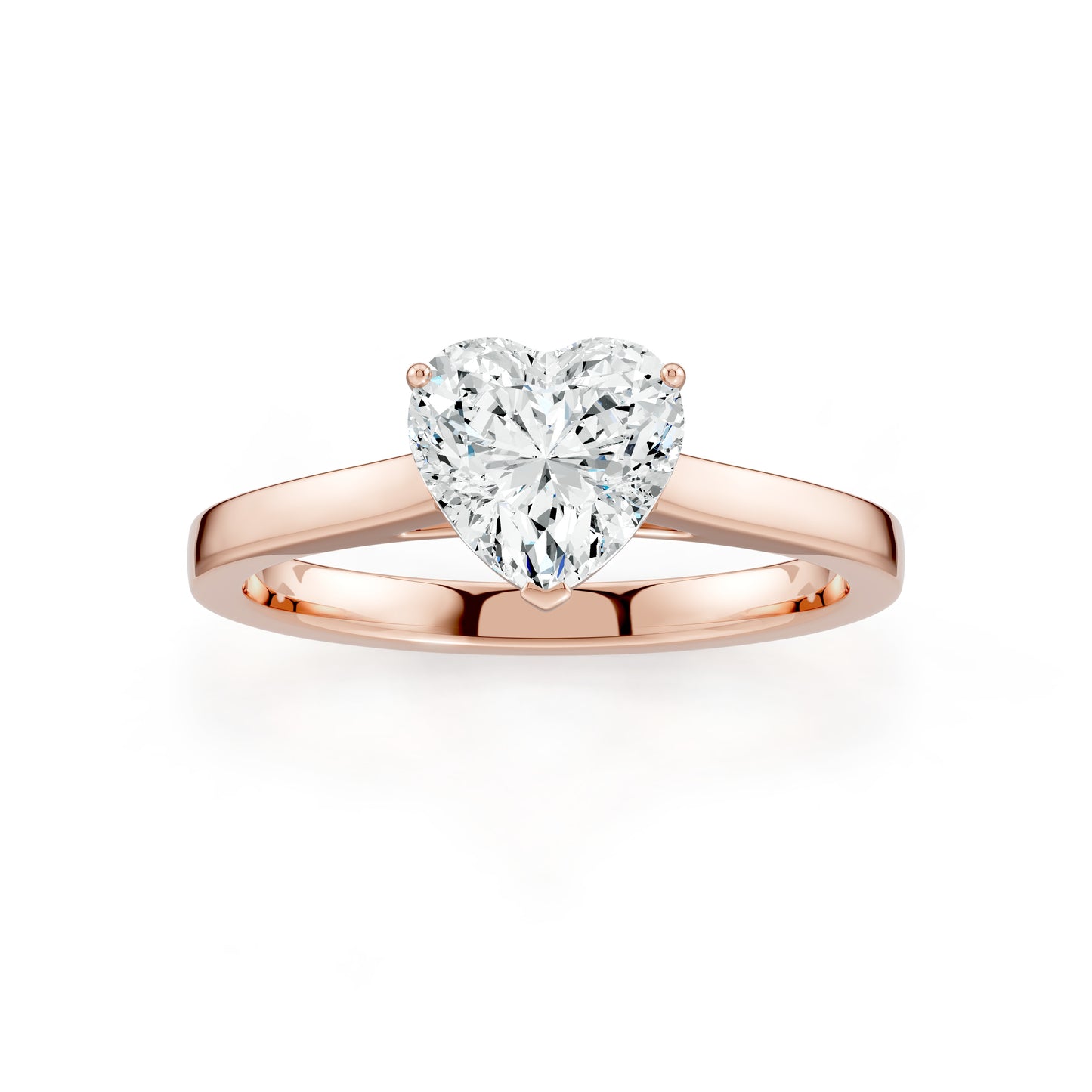 Heart Shape Moissanite Solitaire Engagement Ring