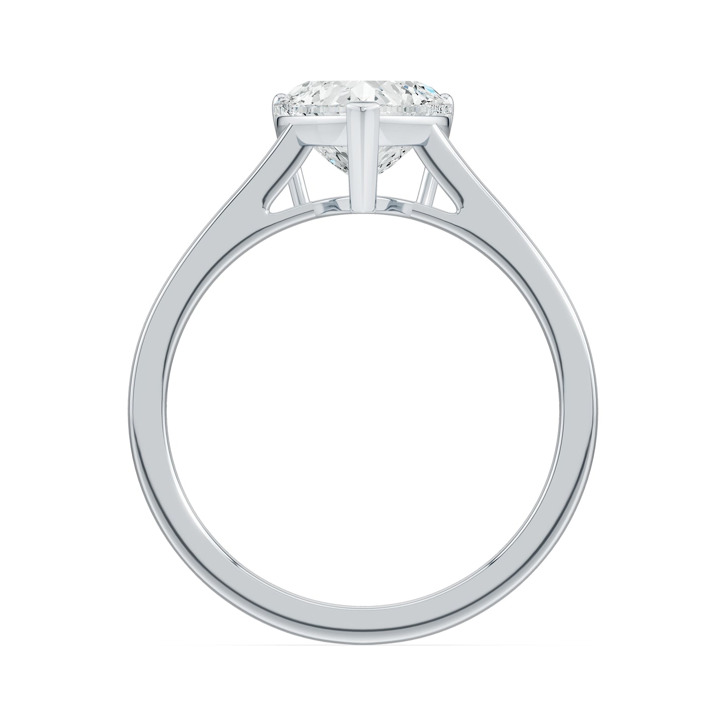 Heart Shape Moissanite Solitaire Engagement Ring