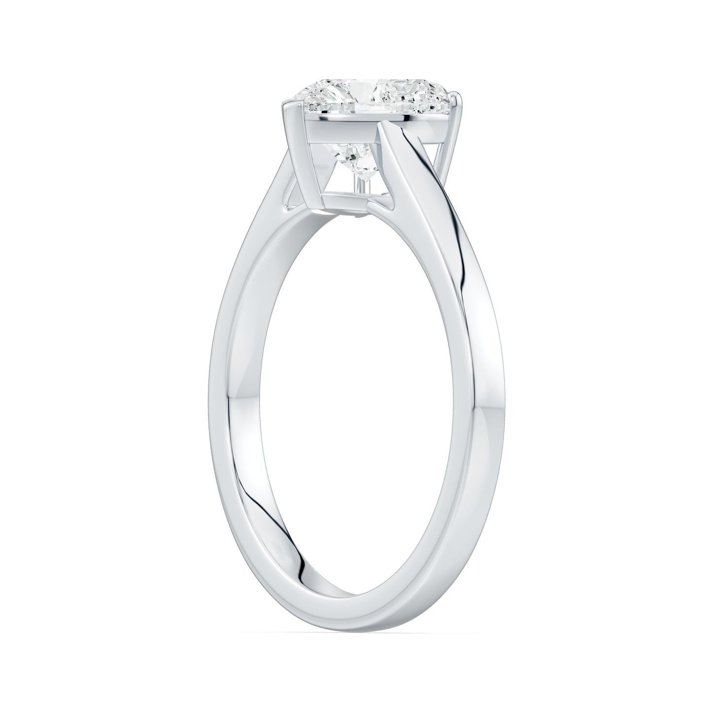 Heart Shape Moissanite Solitaire Engagement Ring