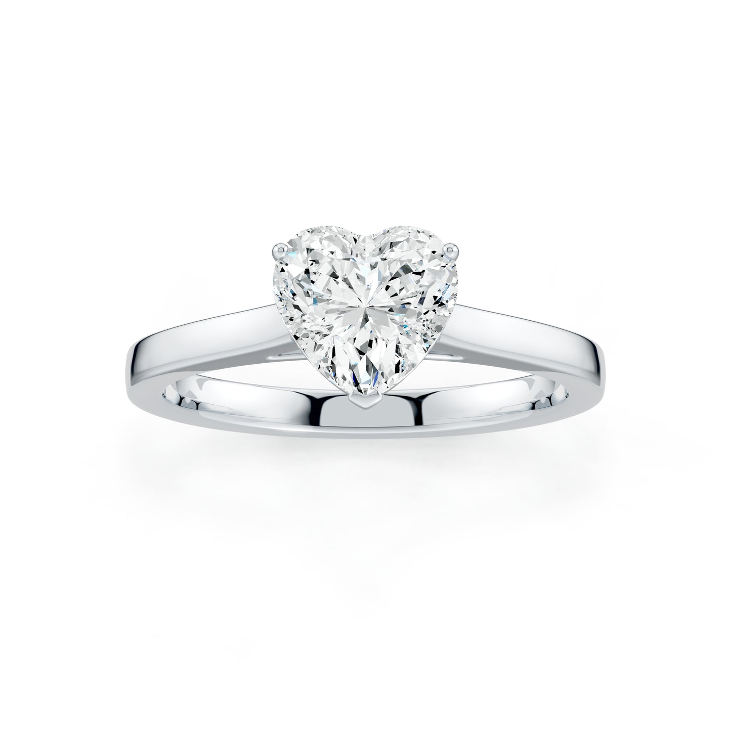 Heart Shape Moissanite Solitaire Engagement Ring