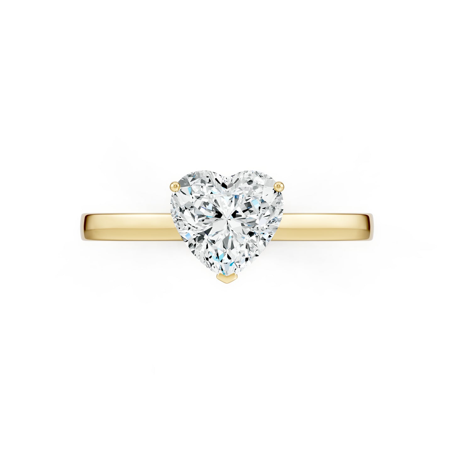 Heart Shape Moissanite Solitaire Engagement Ring
