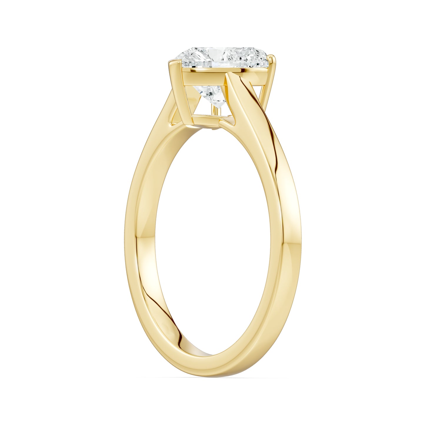 Heart Shape Moissanite Solitaire Engagement Ring