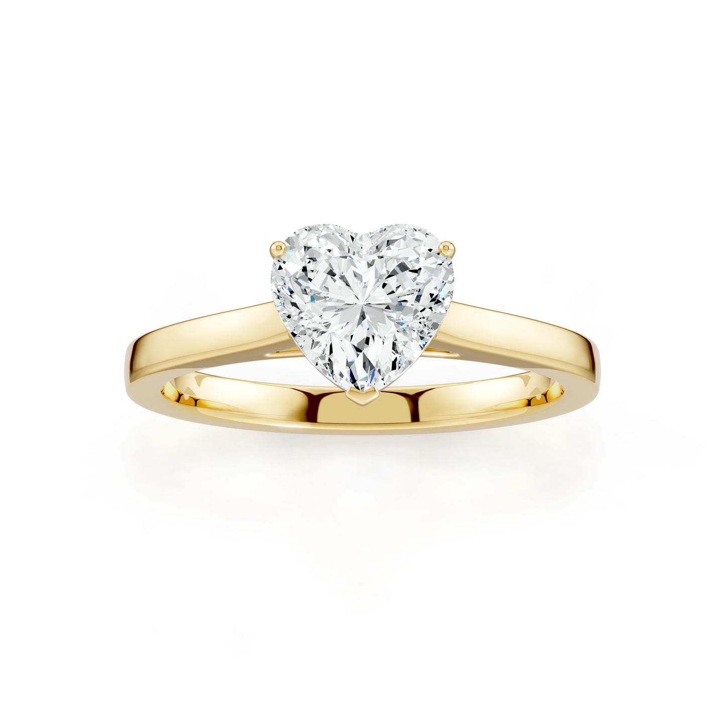Heart Shape Moissanite Solitaire Engagement Ring