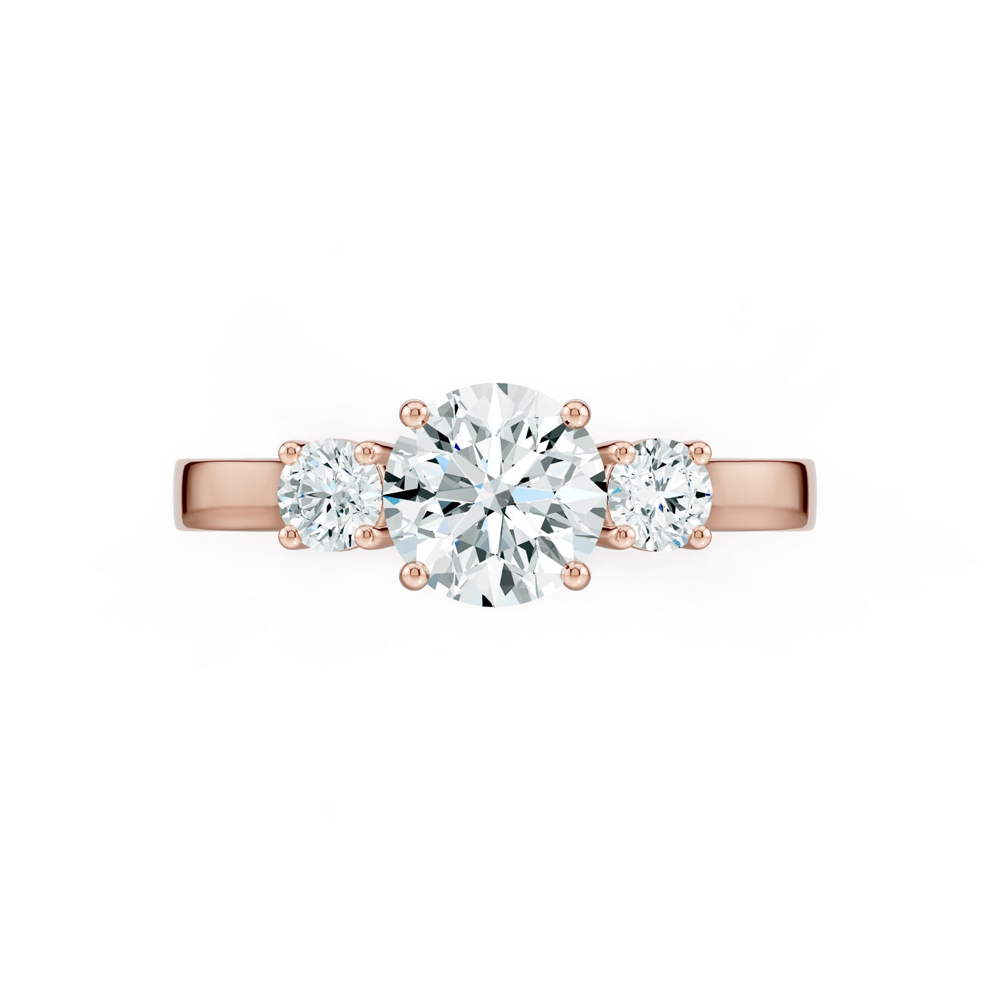 Pear Moissanite Three Stone Engagement Ring
