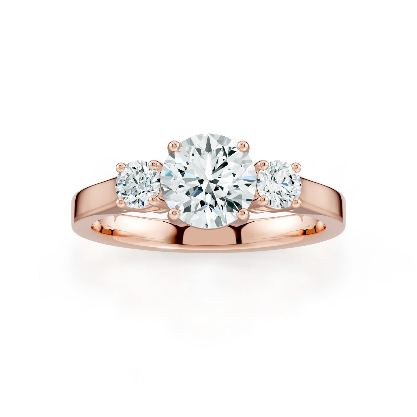 Pear Moissanite Three Stone Engagement Ring