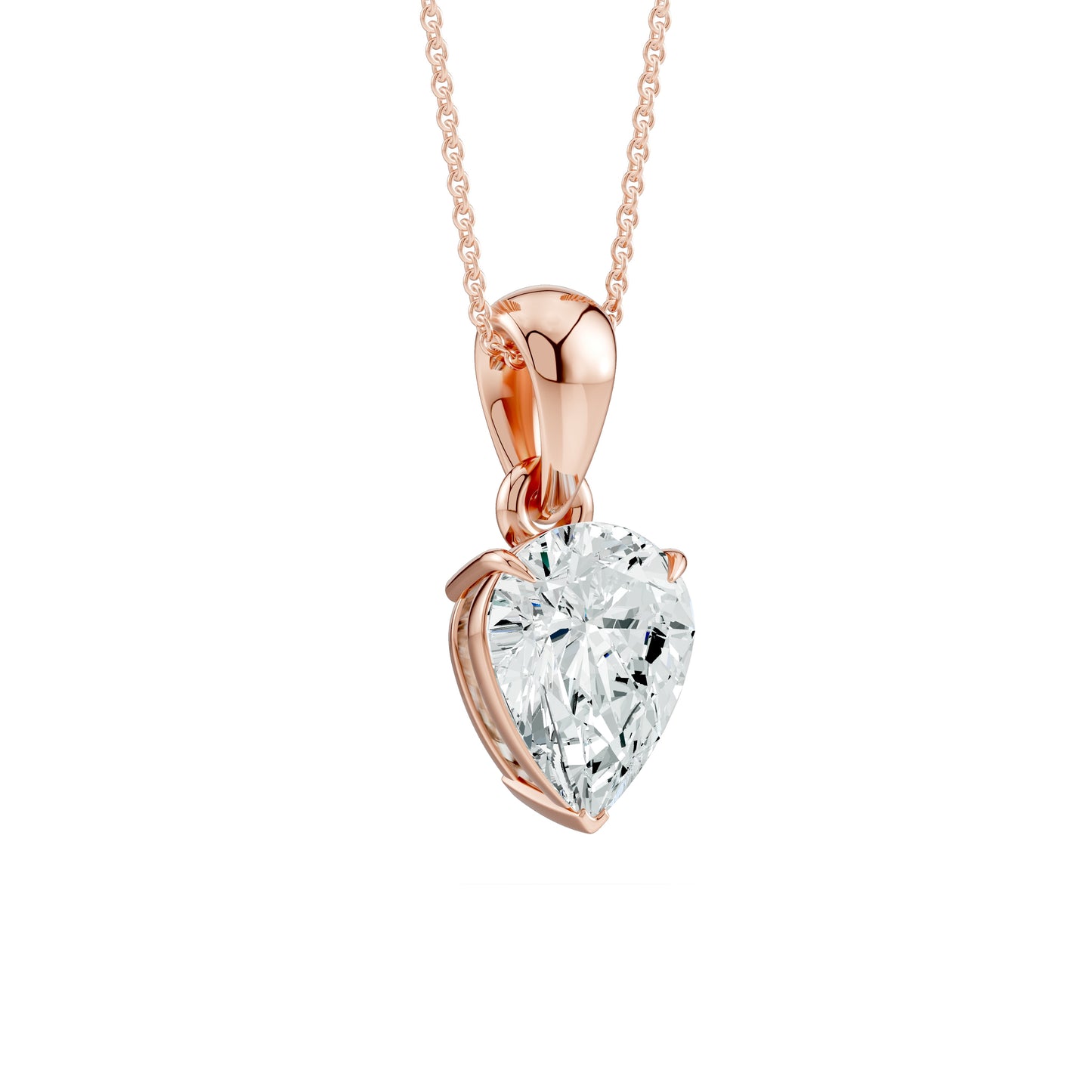 Pear Moissanite Solitaire Pendant