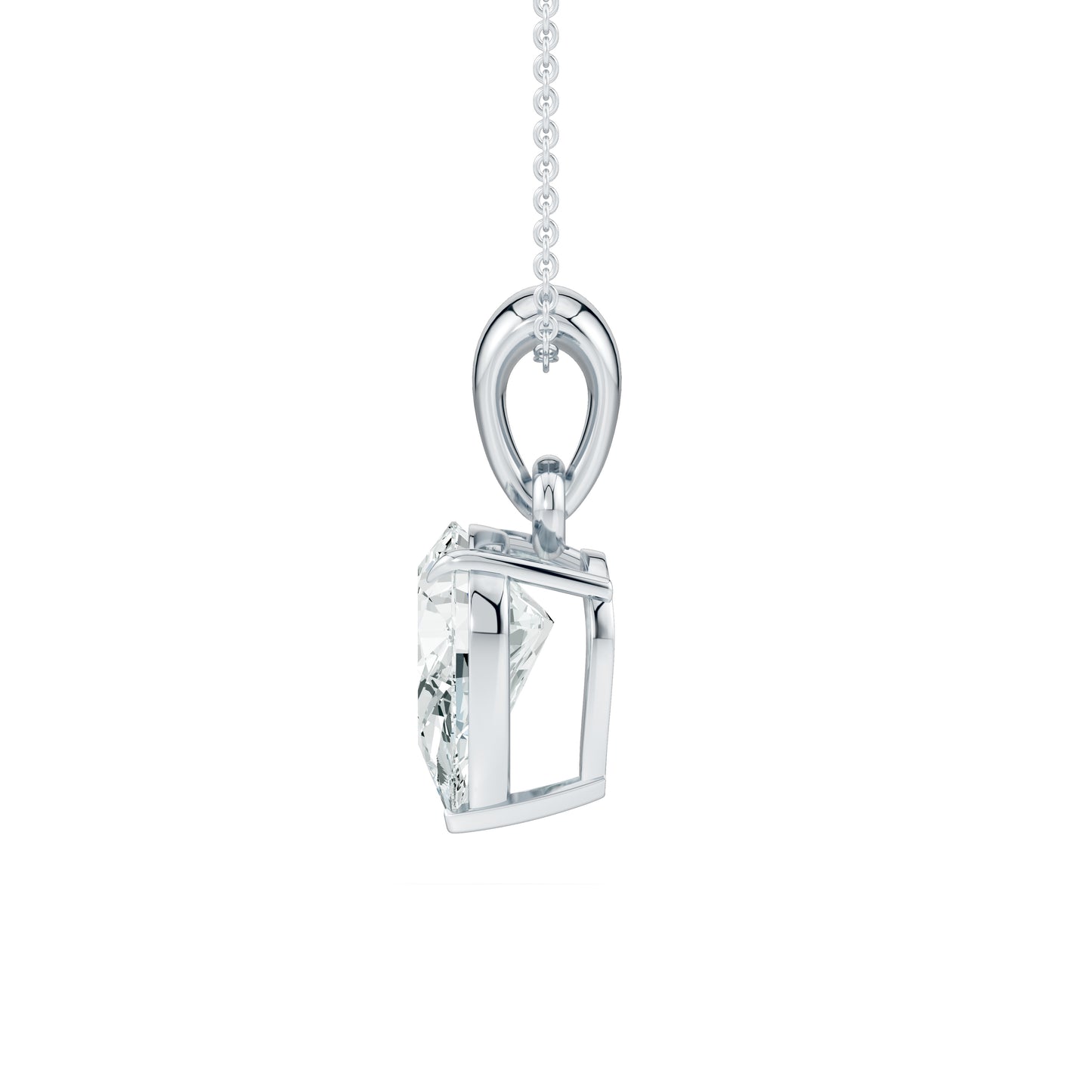 Pear Moissanite Solitaire Pendant