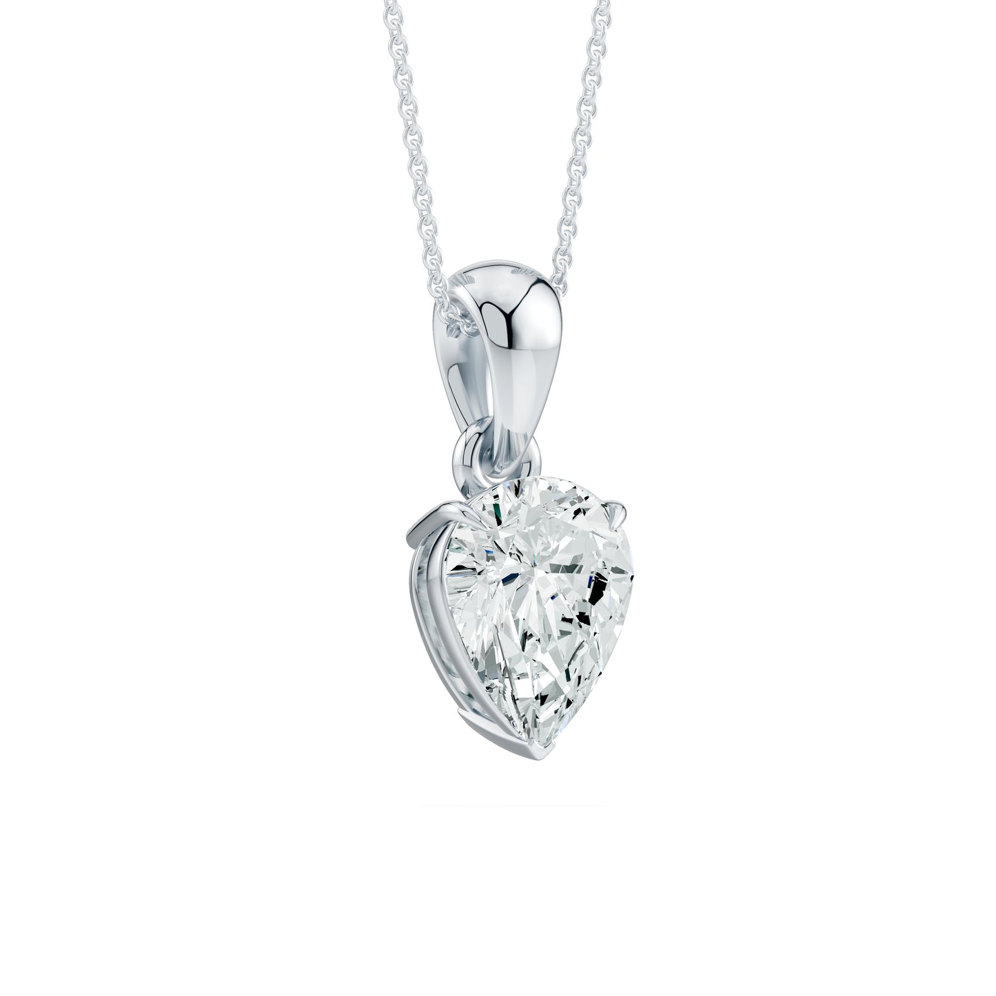 Pear Moissanite Solitaire Pendant