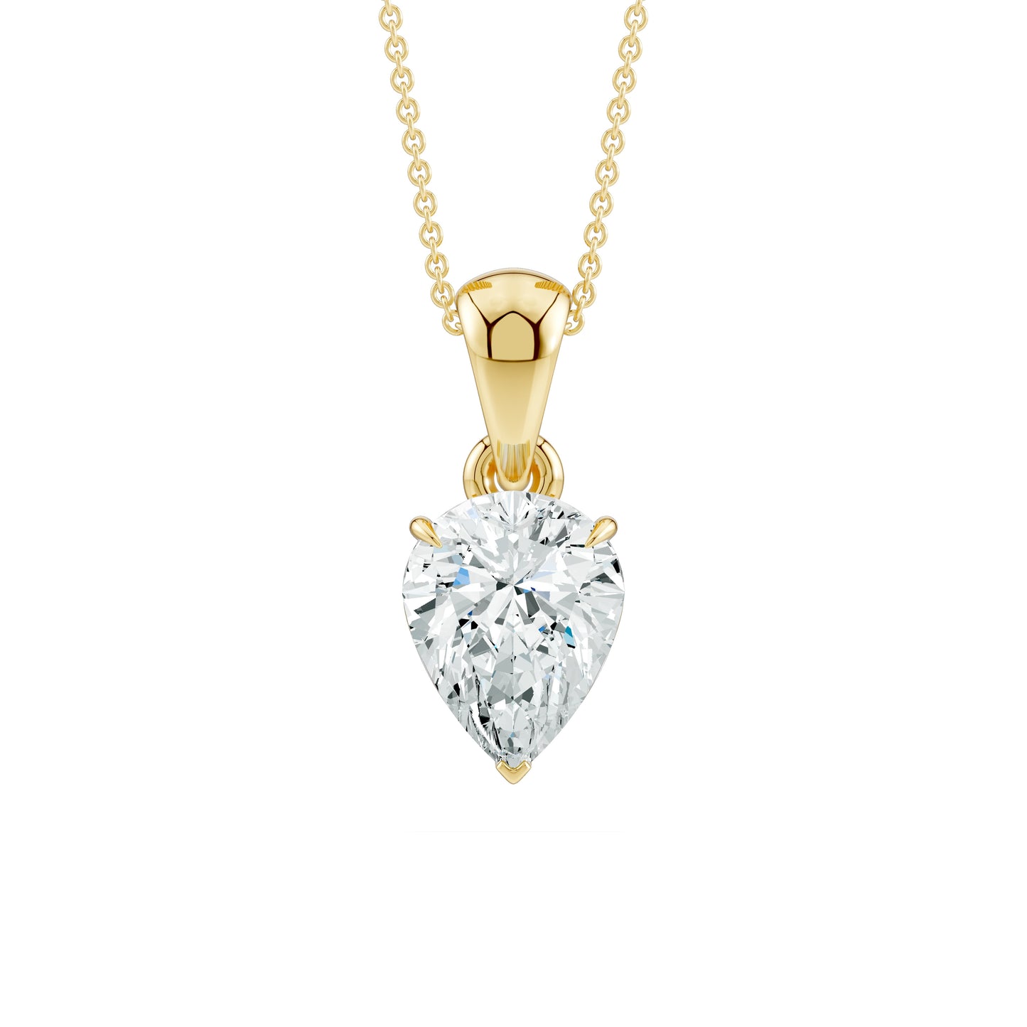 Pear Moissanite Solitaire Pendant