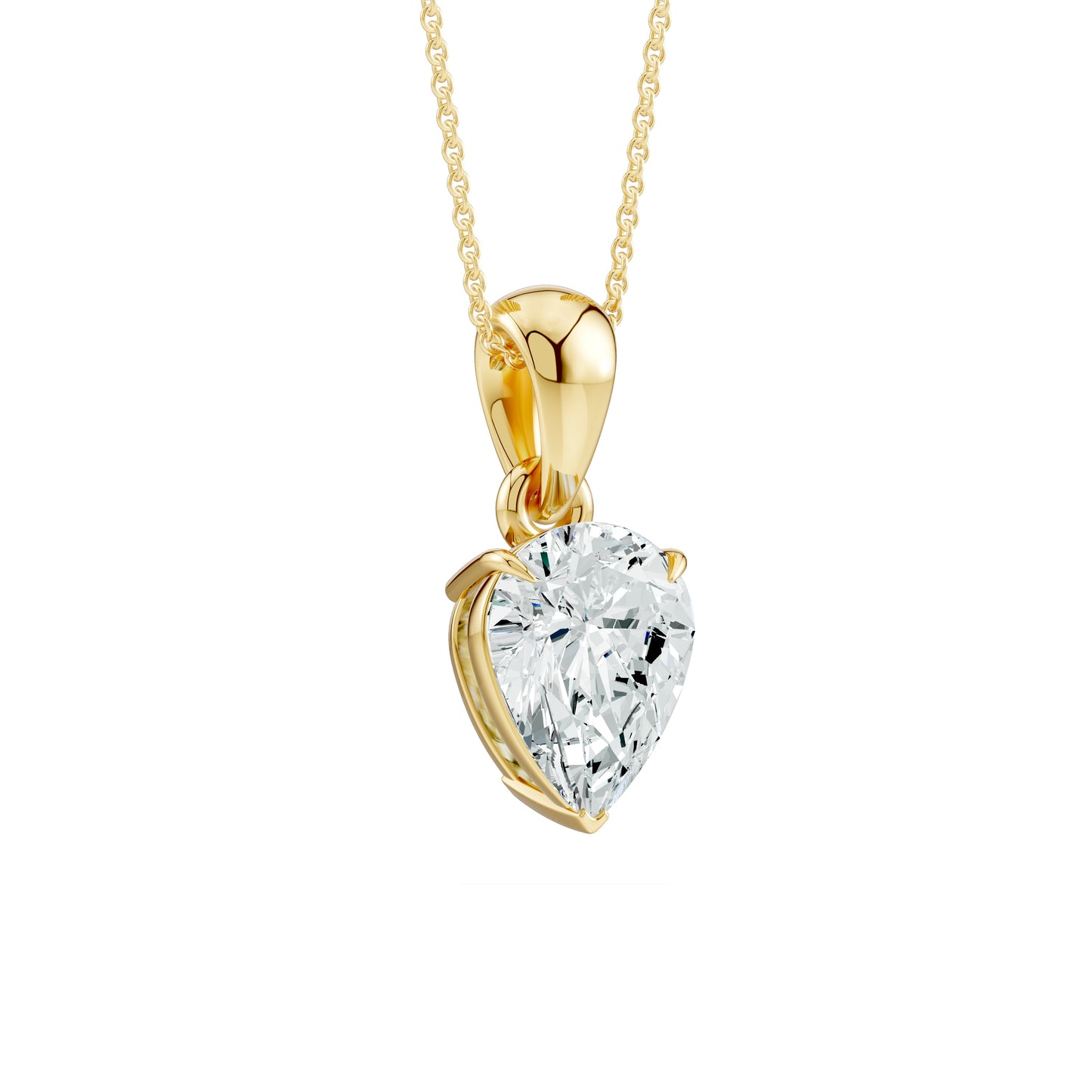 Pear Moissanite Solitaire Pendant