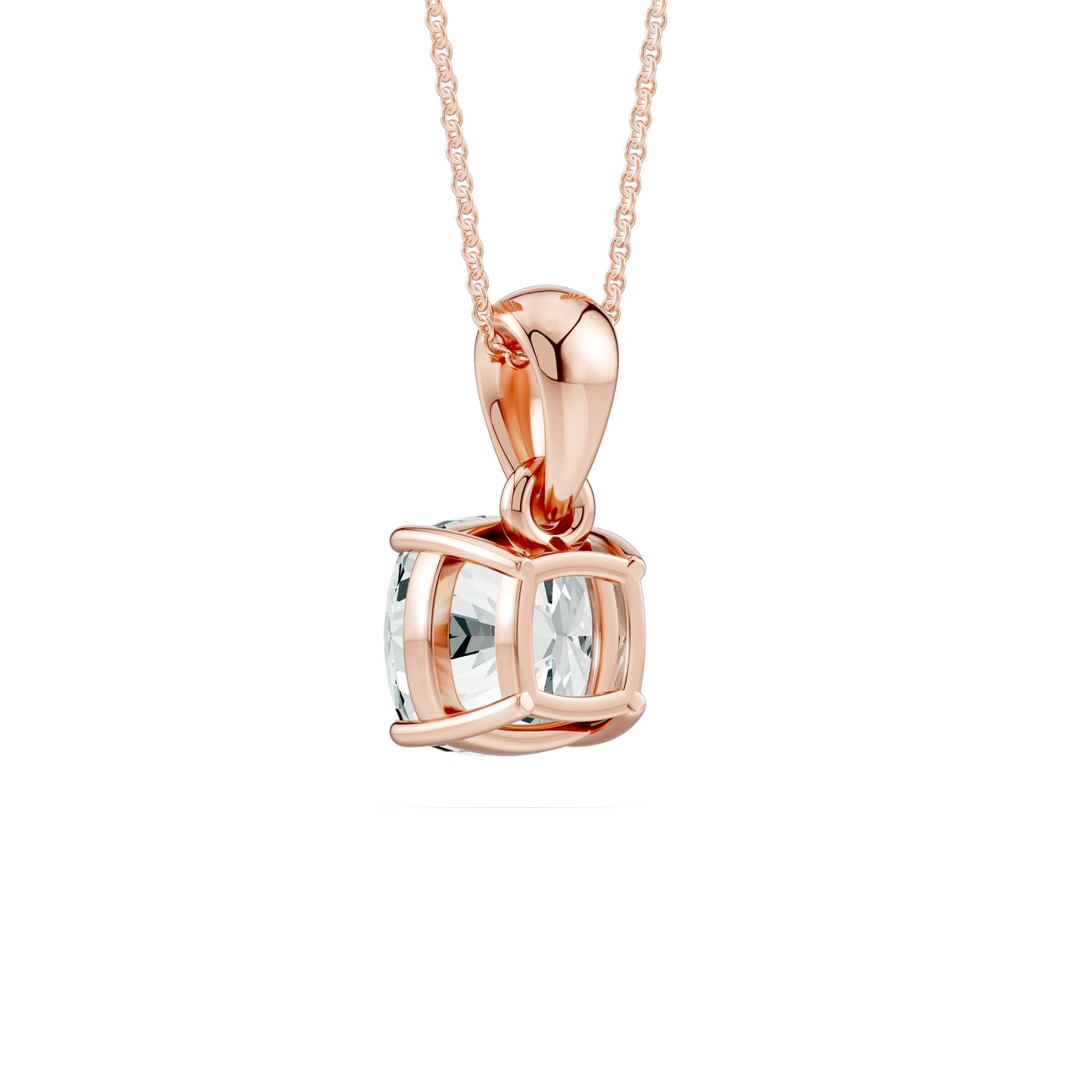 Cushion Moissanite Solitaire Pendant Necklace