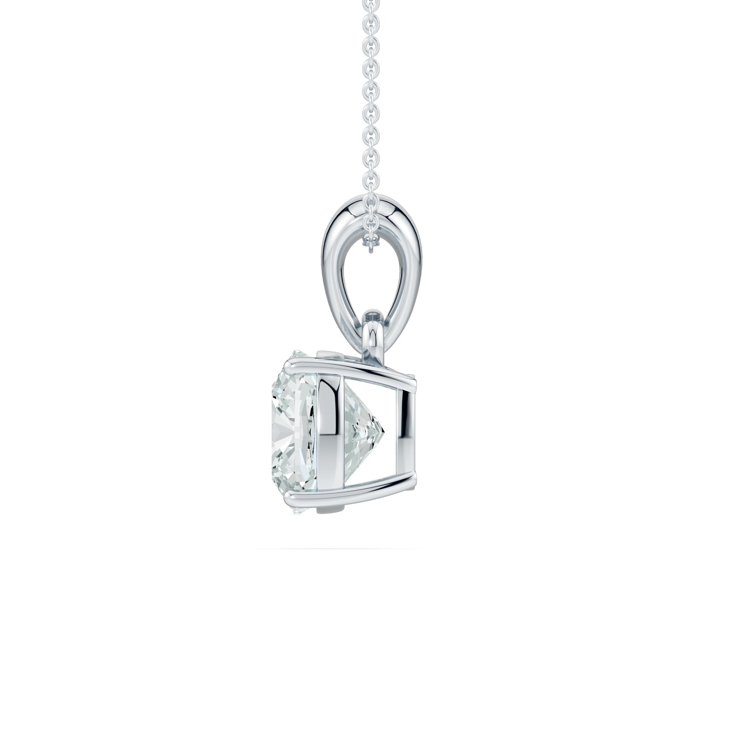 Cushion Moissanite Solitaire Pendant Necklace