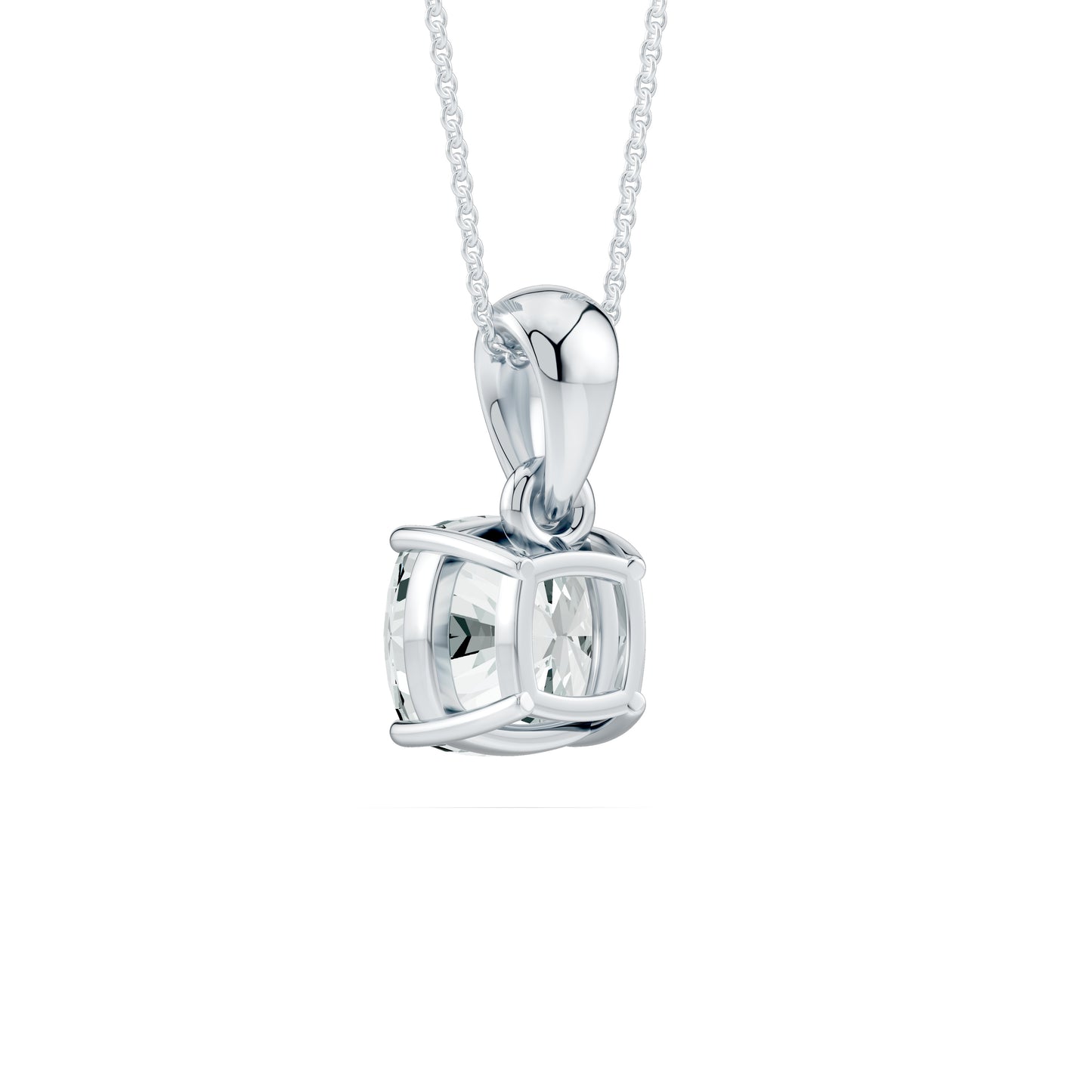 Cushion Moissanite Solitaire Pendant Necklace