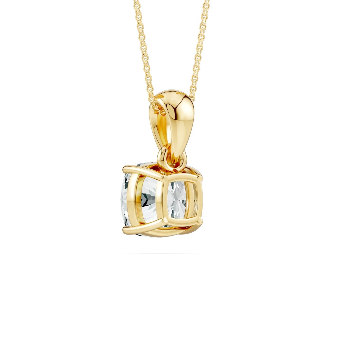 Cushion Moissanite Solitaire Pendant Necklace