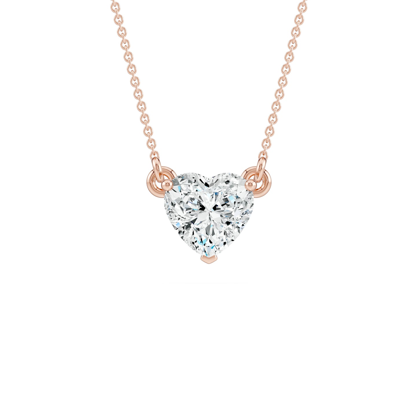 Solitaire Heart Moissanite Pendant Necklace