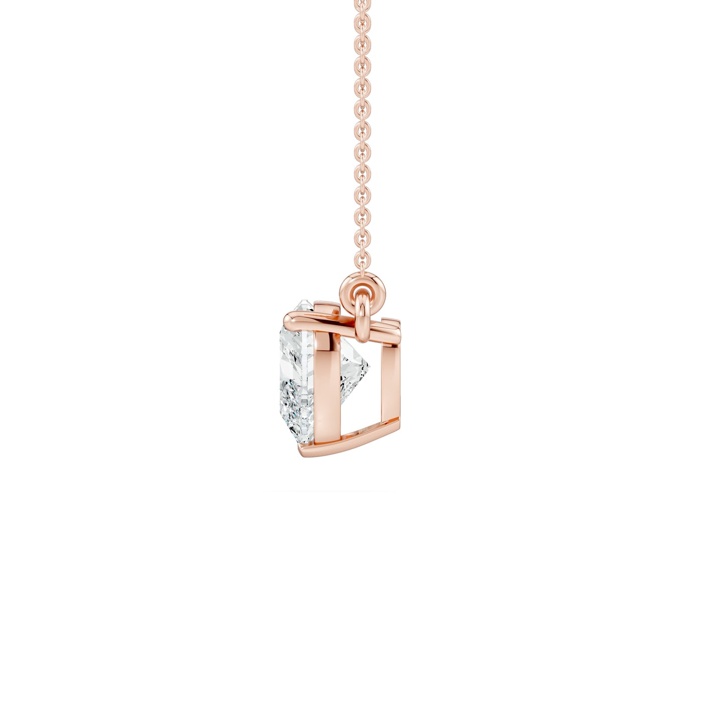 Solitaire Heart Moissanite Pendant Necklace