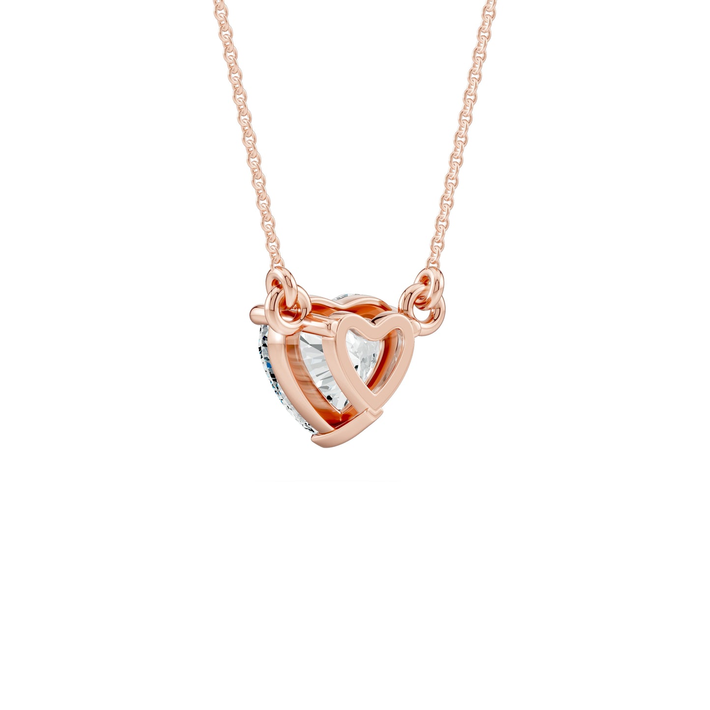 Solitaire Heart Moissanite Pendant Necklace