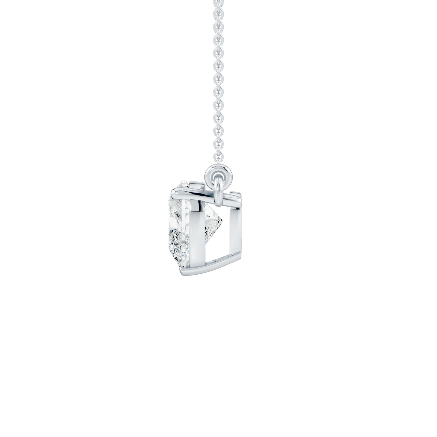 Solitaire Heart Moissanite Pendant Necklace