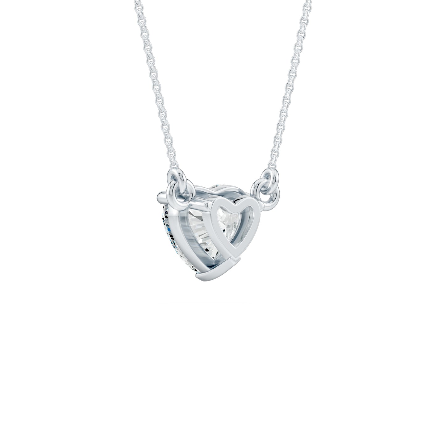 Solitaire Heart Moissanite Pendant Necklace
