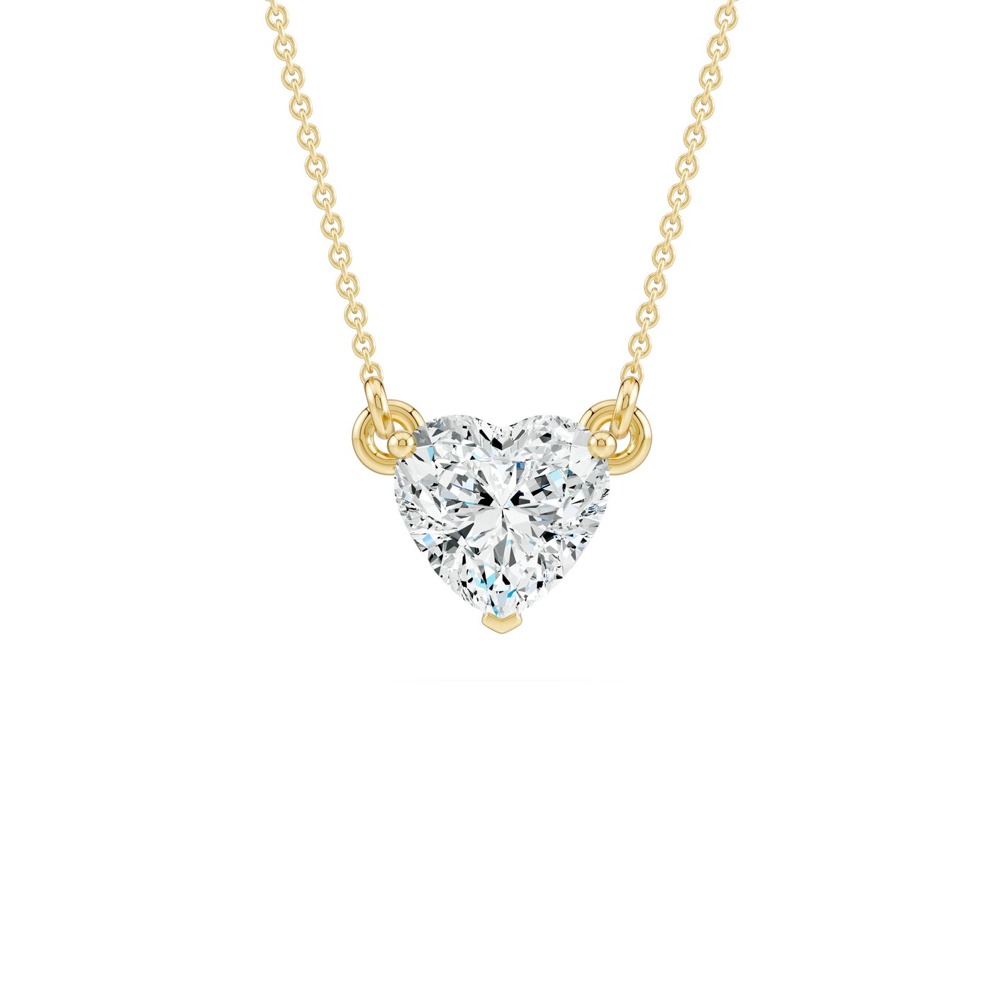 Solitaire Heart Moissanite Pendant Necklace
