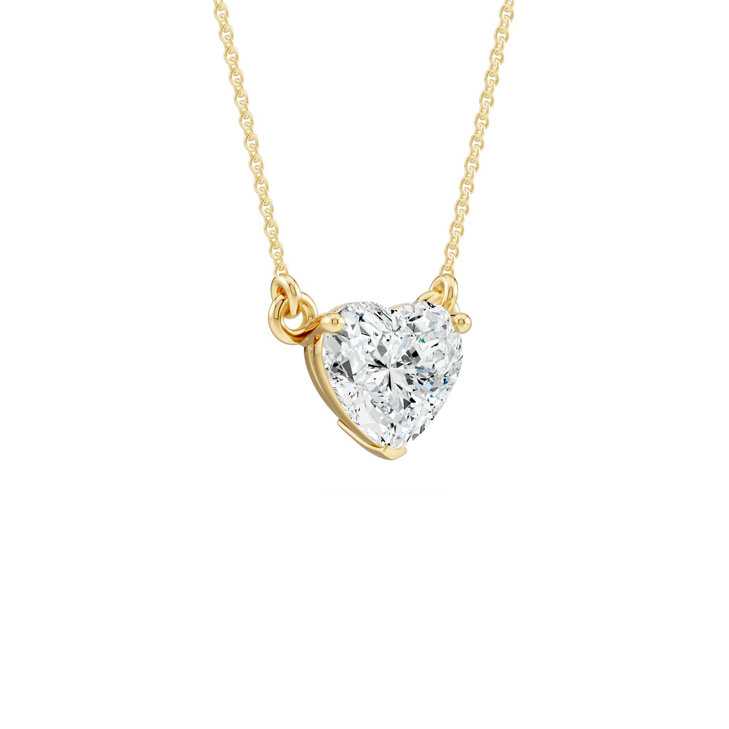 Solitaire Heart Moissanite Pendant Necklace