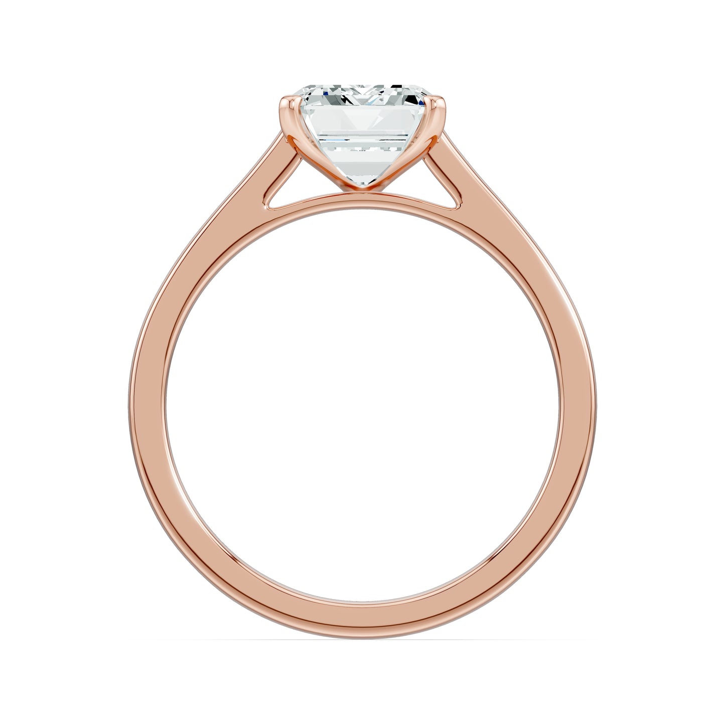 Emerald Cut Moissanite Solitaire Ring