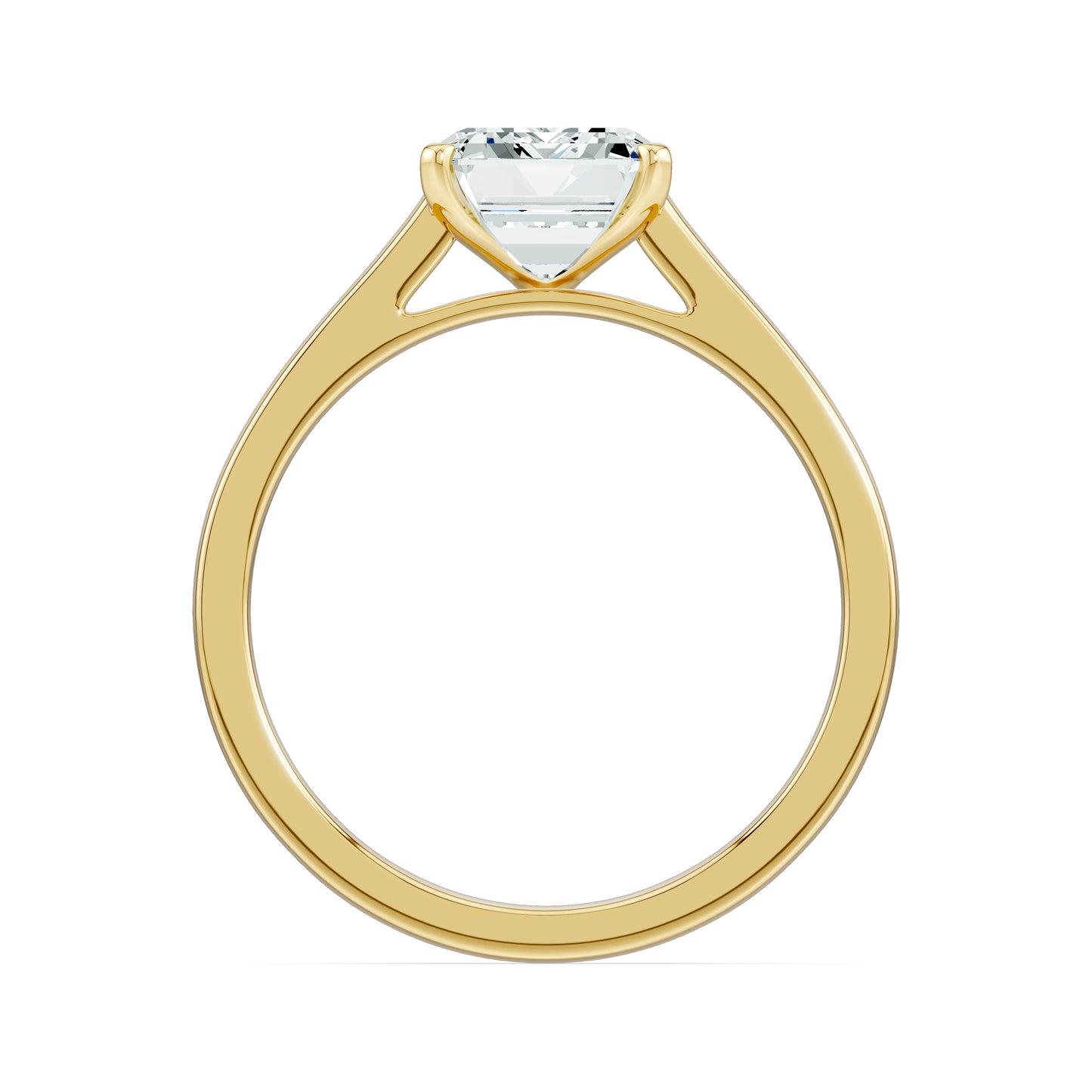 Emerald Cut Moissanite Solitaire Ring