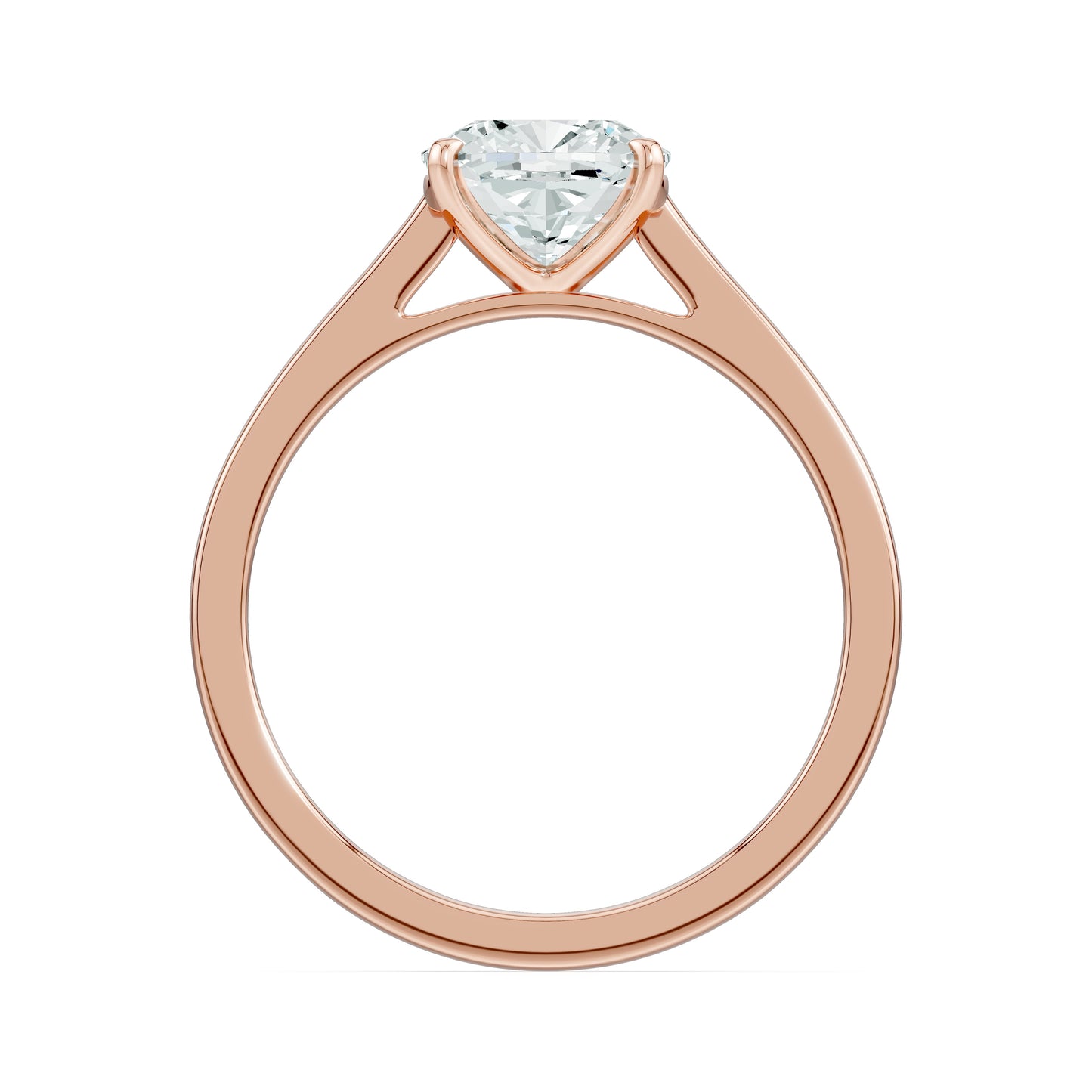 Cushion Cut Moissanite Solitaire Ring