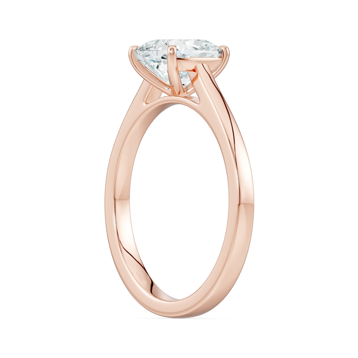 Cushion Cut Moissanite Solitaire Ring