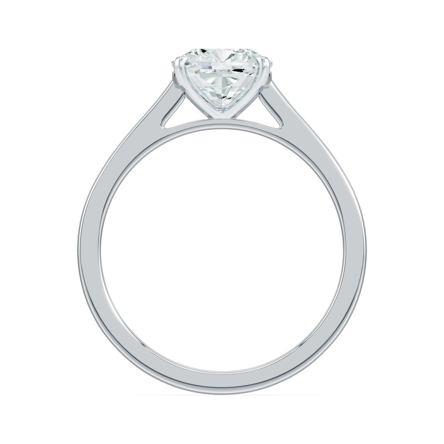 Cushion Cut Moissanite Solitaire Ring