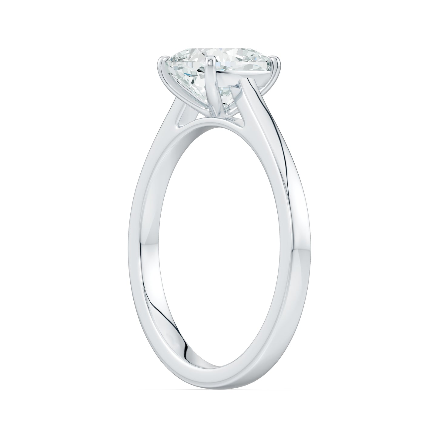 Cushion Cut Moissanite Solitaire Ring