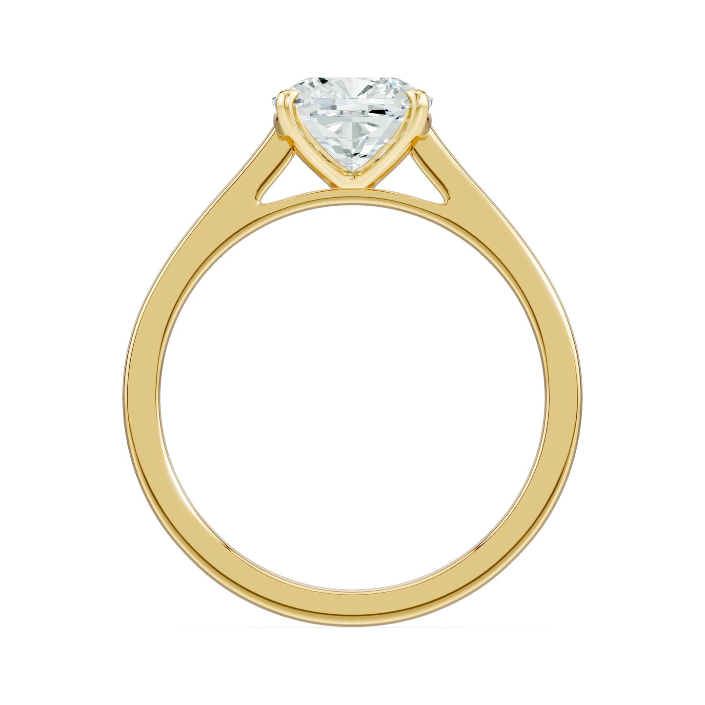 Cushion Cut Moissanite Solitaire Ring