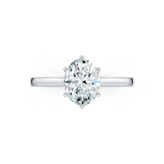 Oval Cut Moissanite Solitaire Ring