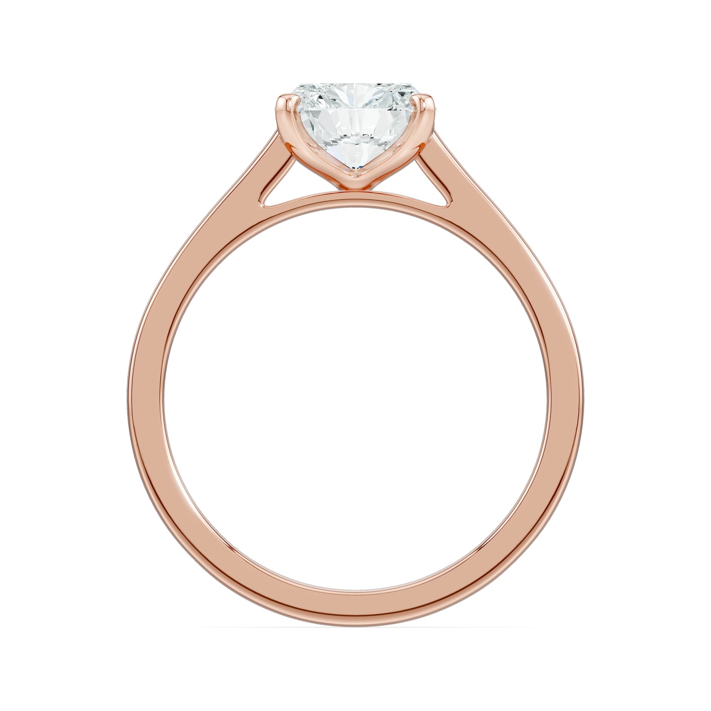 Cushion Rectangular Moissanite Solitaire Ring