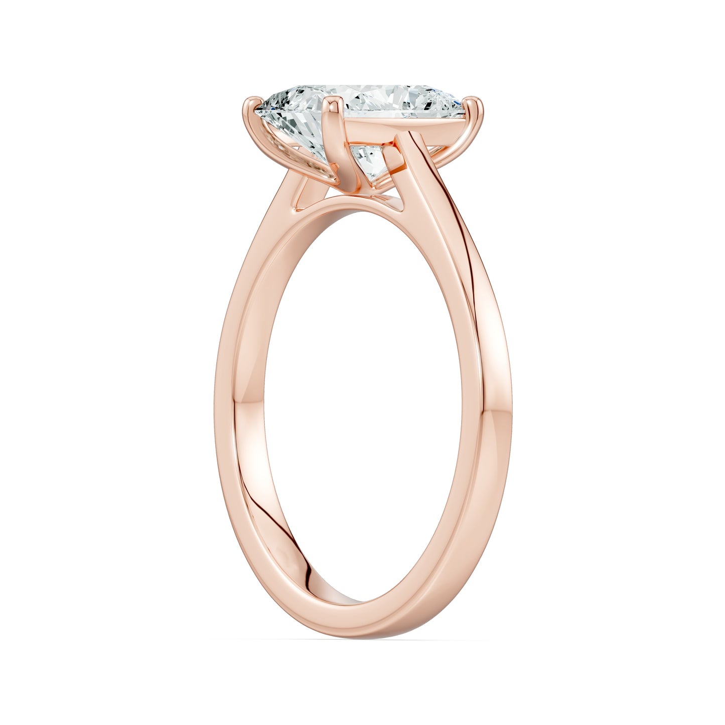 Cushion Rectangular Moissanite Solitaire Ring