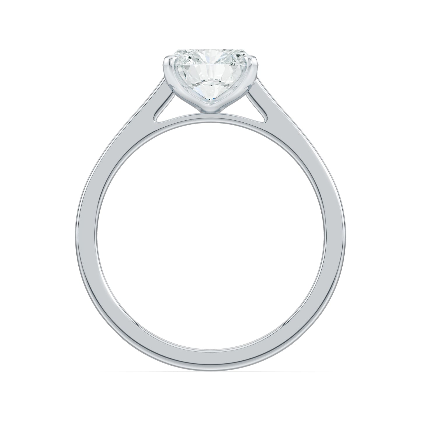 Cushion Rectangular Moissanite Solitaire Ring