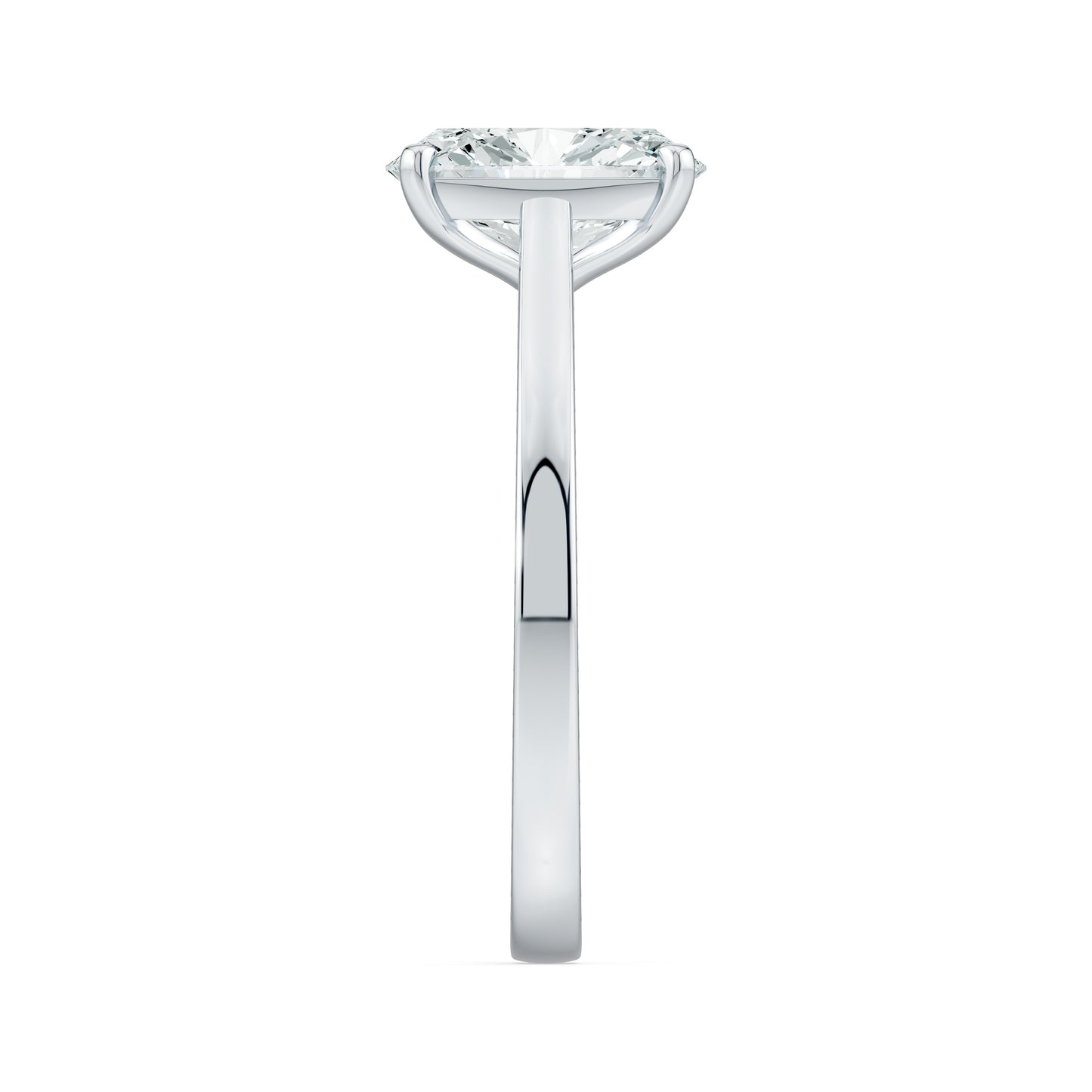 Cushion Rectangular Moissanite Solitaire Ring