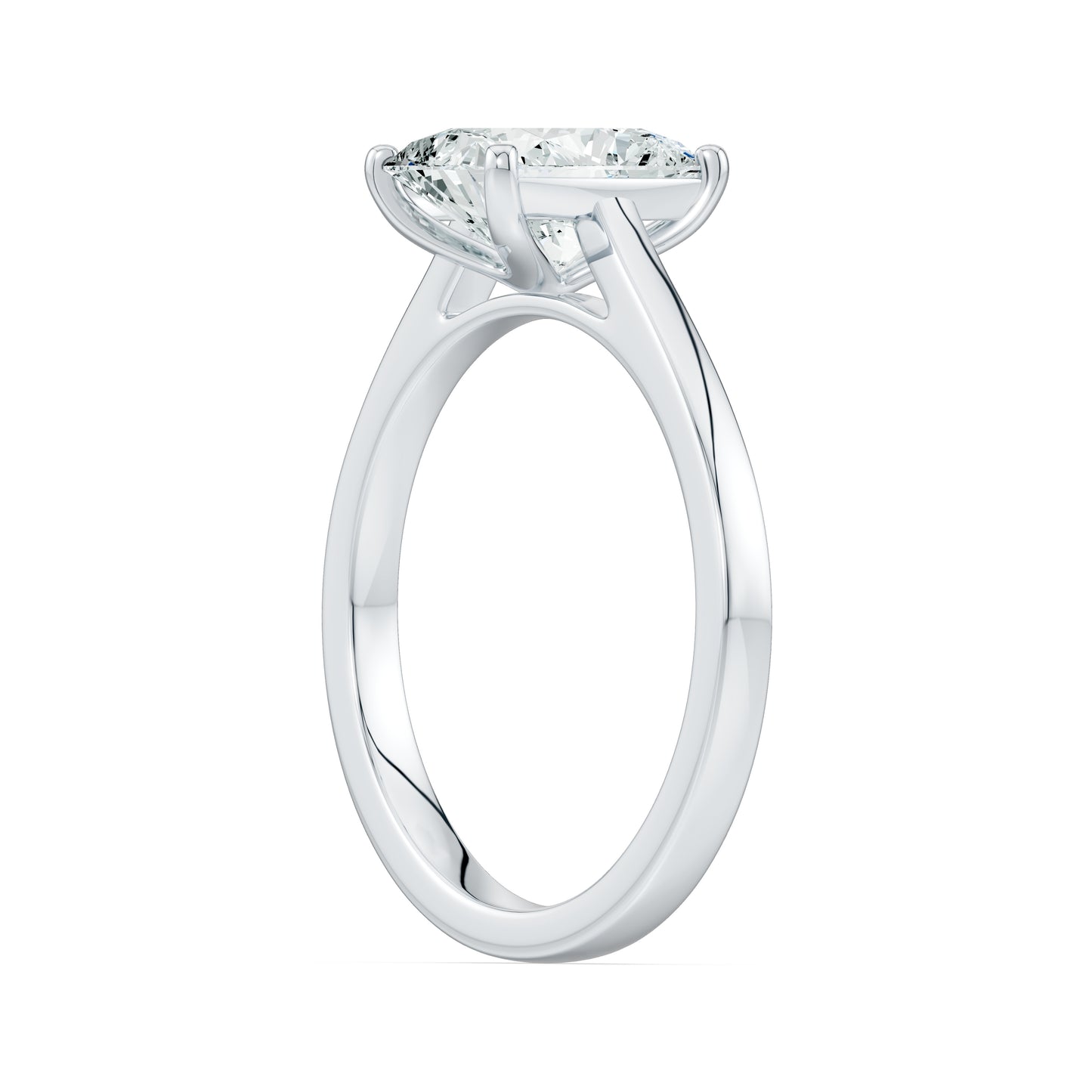 Cushion Rectangular Moissanite Solitaire Ring