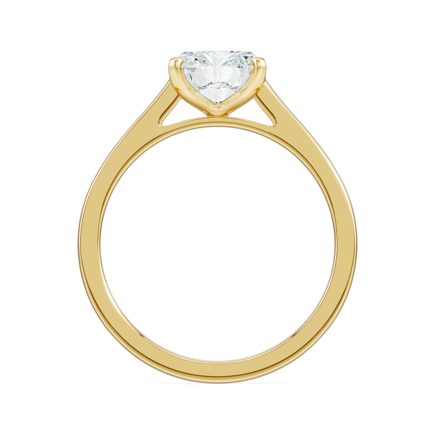 Cushion Rectangular Moissanite Solitaire Ring