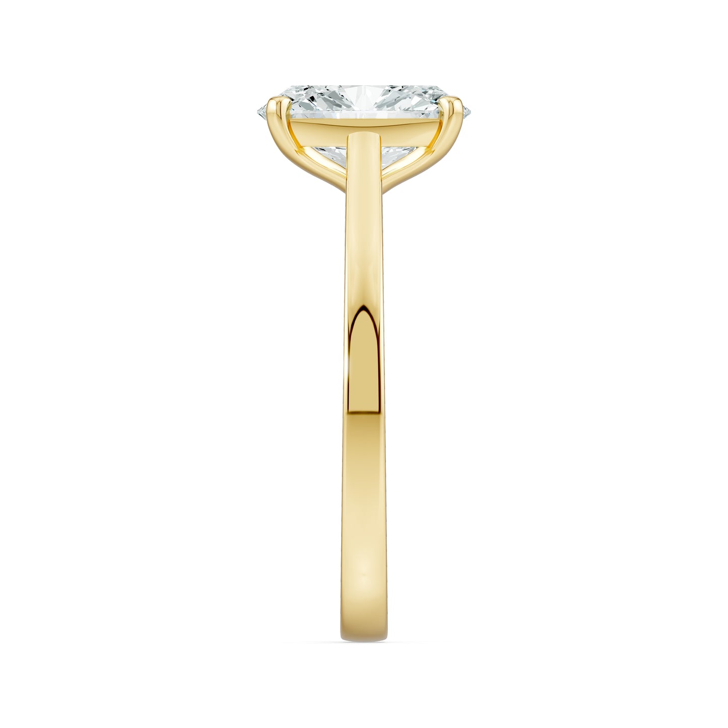 Cushion Rectangular Moissanite Solitaire Ring