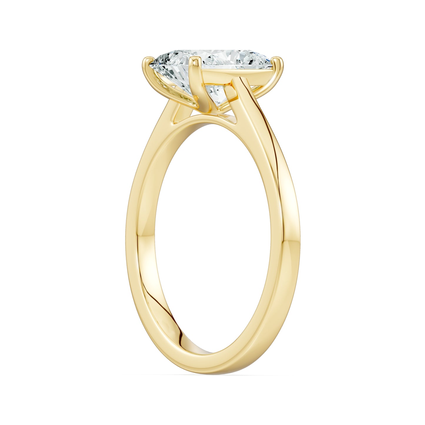 Cushion Rectangular Moissanite Solitaire Ring