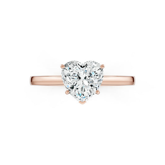 Heart Shaped Moissanite Solitaire Ring