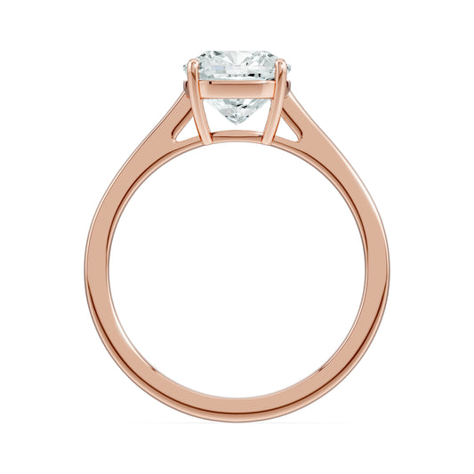 Cushion Cut Moissanite Classic Solitaire Ring