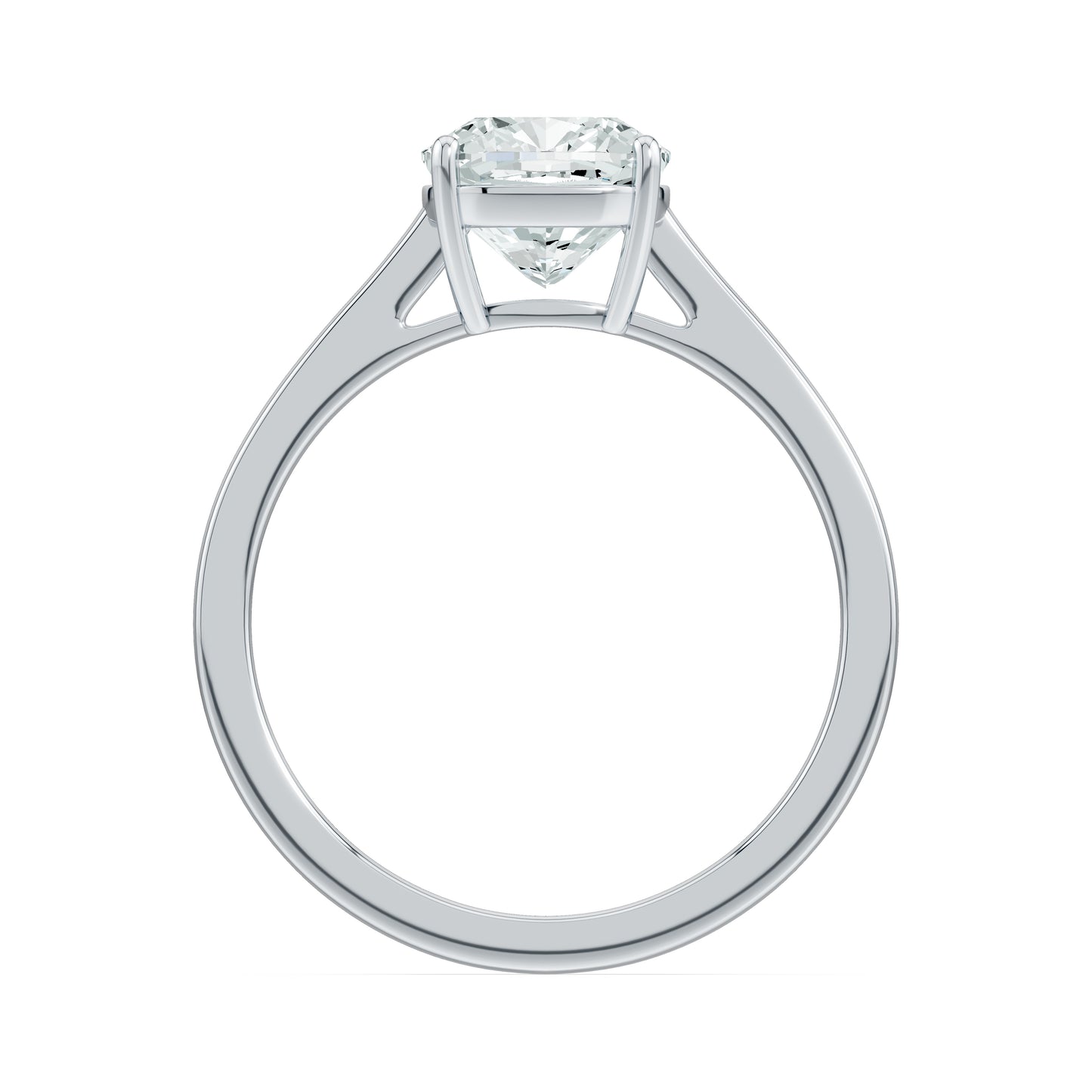 Cushion Cut Moissanite Classic Solitaire Ring