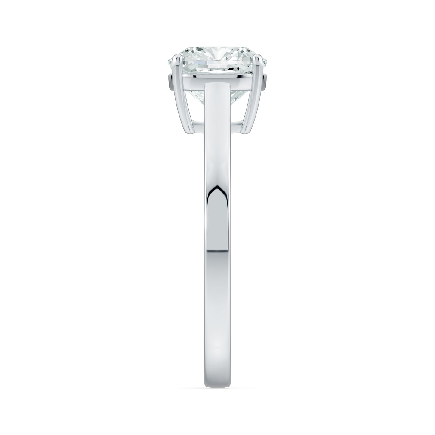 Cushion Cut Moissanite Classic Solitaire Ring