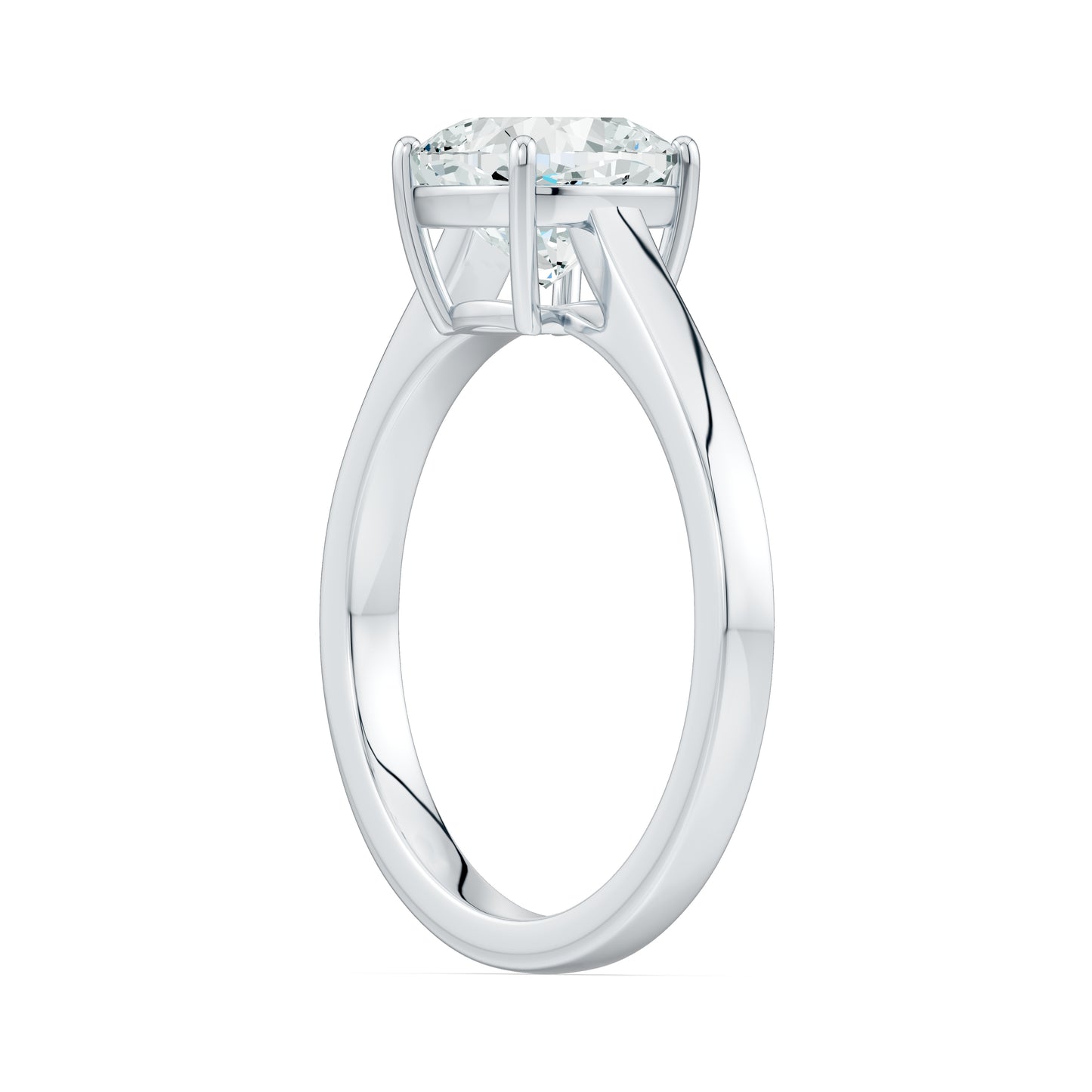 Cushion Cut Moissanite Classic Solitaire Ring