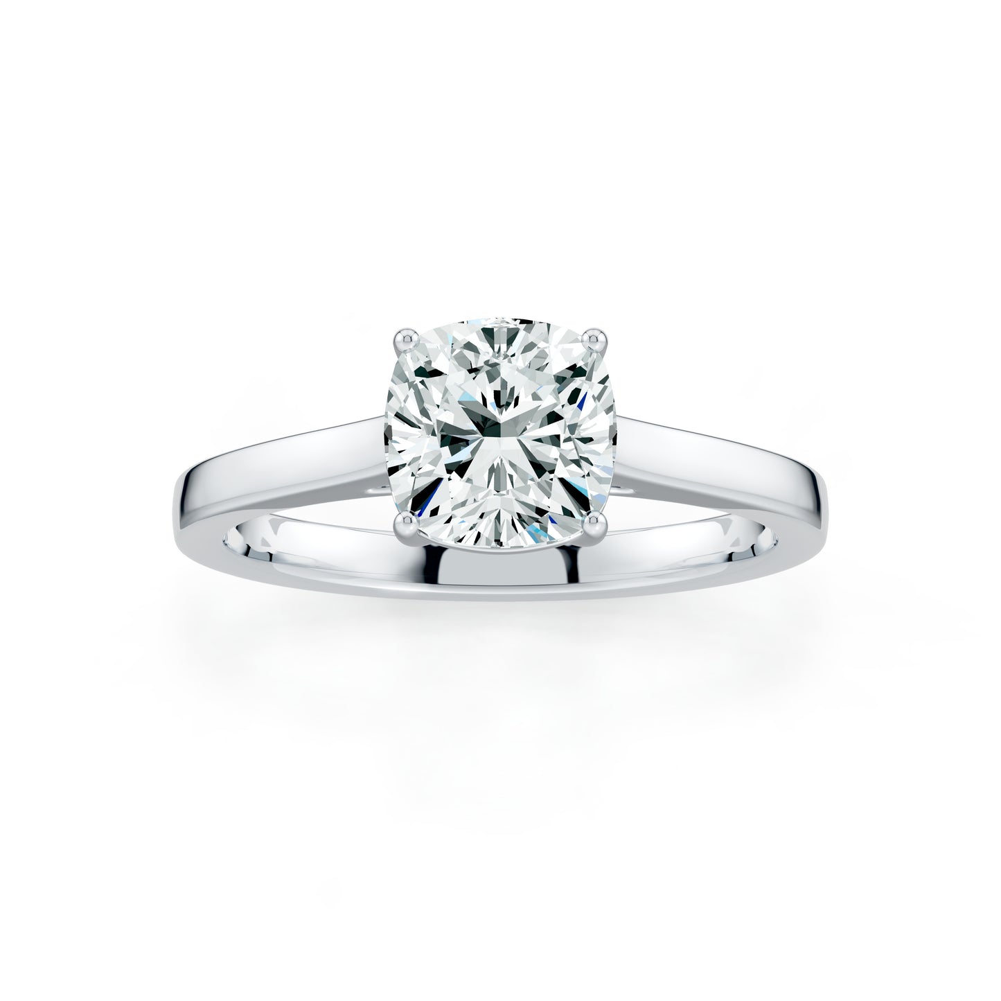 Cushion Cut Moissanite Classic Solitaire Ring