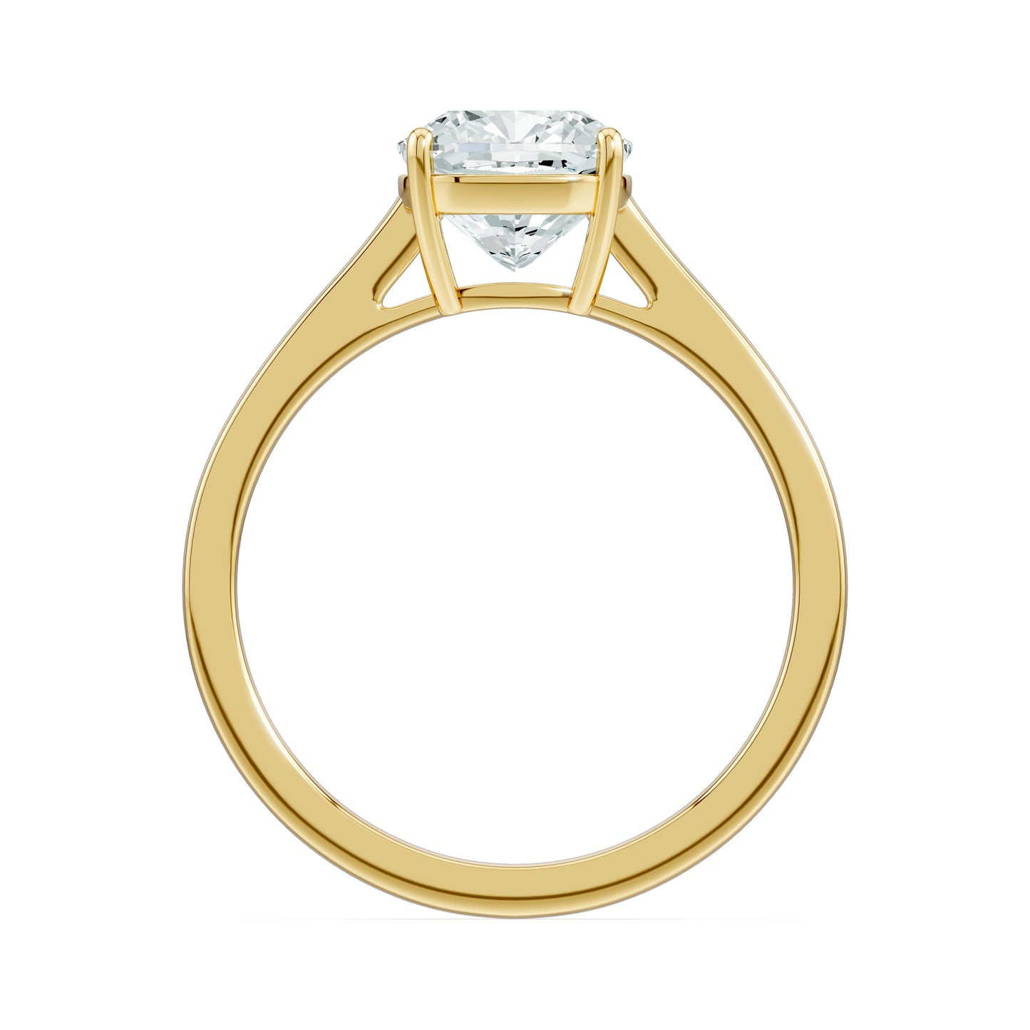 Cushion Cut Moissanite Classic Solitaire Ring