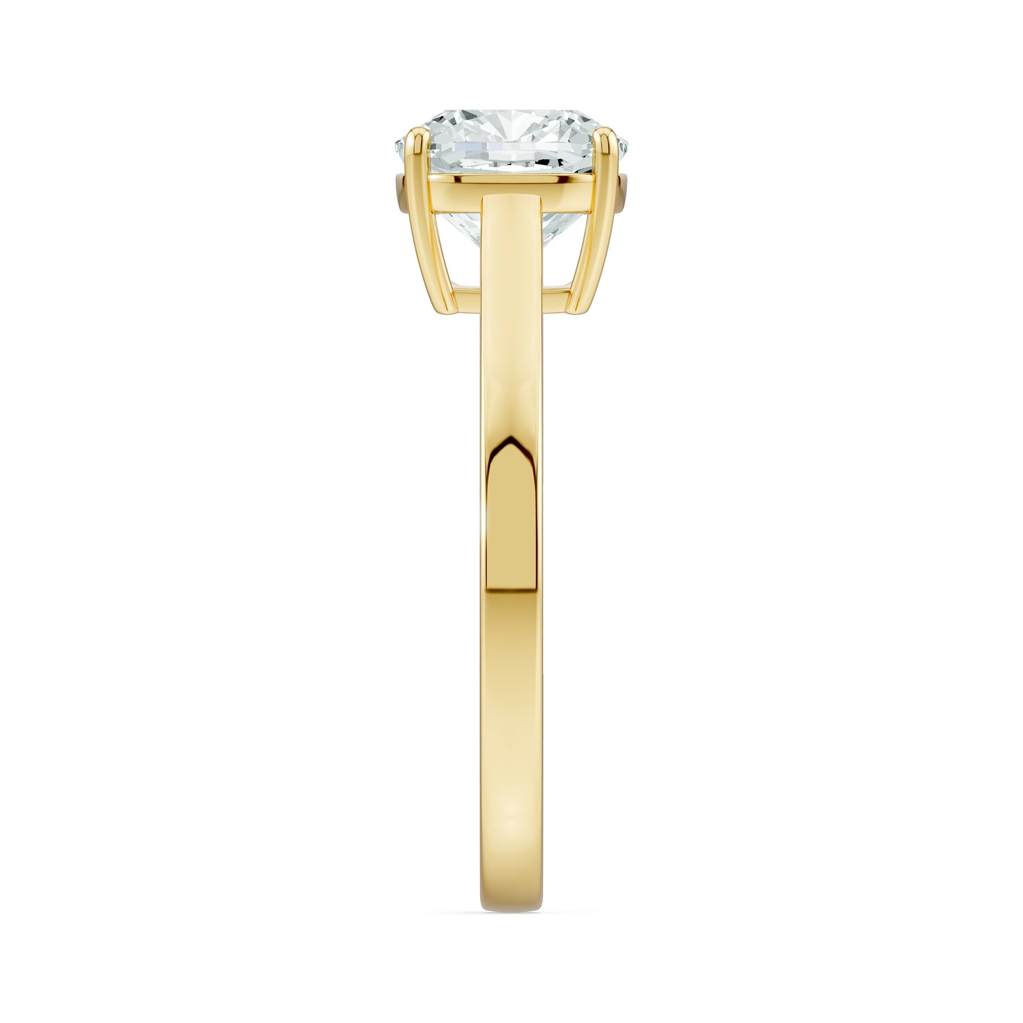 Cushion Cut Moissanite Classic Solitaire Ring